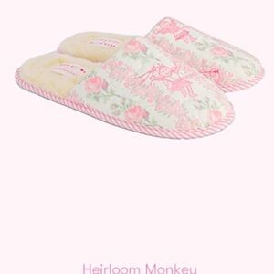 LoveShackFancy Pink Floral Slippers